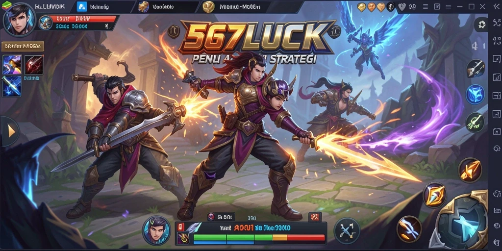 Tangkapan layar menunjukkan aksi pertarungan intens di dalam game MOBA.