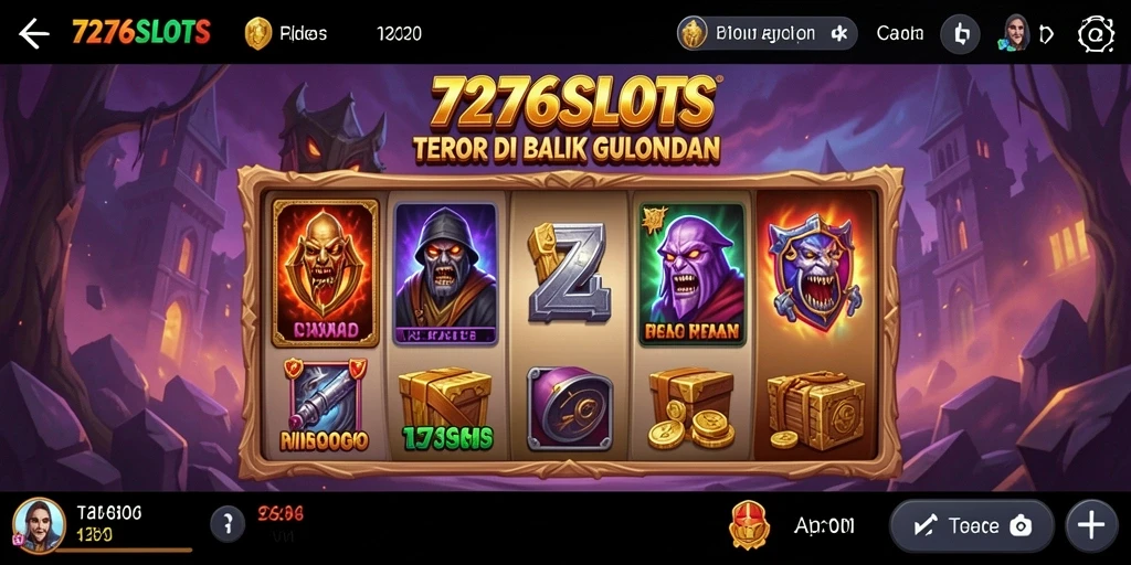 Screenshot gameplay 7276SLOTS yang menampilkan suasana horor yang mendebarkan.