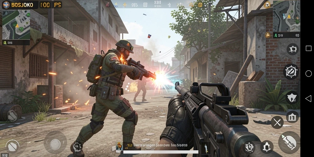 Gameplay seru BOSJOKO menampilkan aksi tembak-menembak yang mengasyikkan.