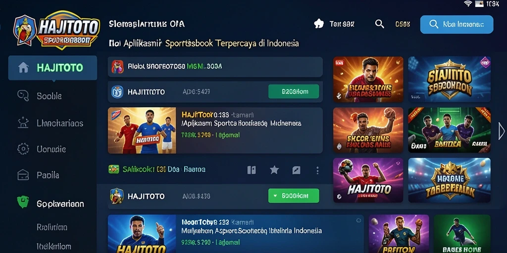 Tampilan gameplay menarik dari aplikasi Sportsbook HAJITOTO.