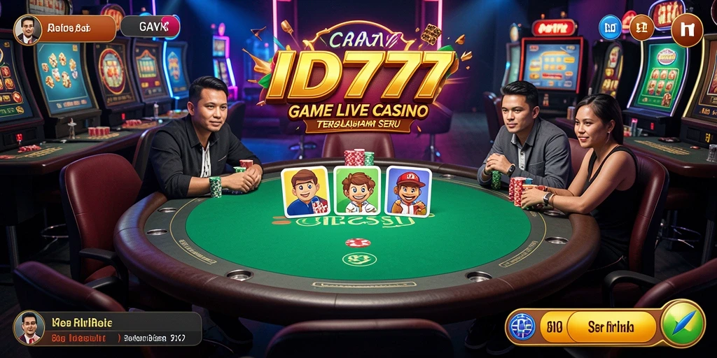 Tampilan menarik dari gameplay Live Casino di ID777.