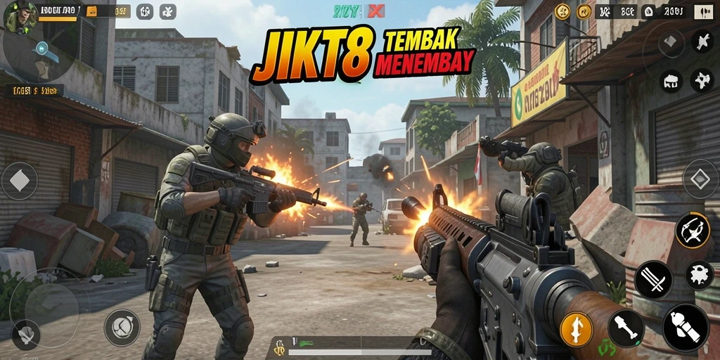 Tampilan gameplay seru dari JKT8 dengan grafis menawan dan aksi cepat.