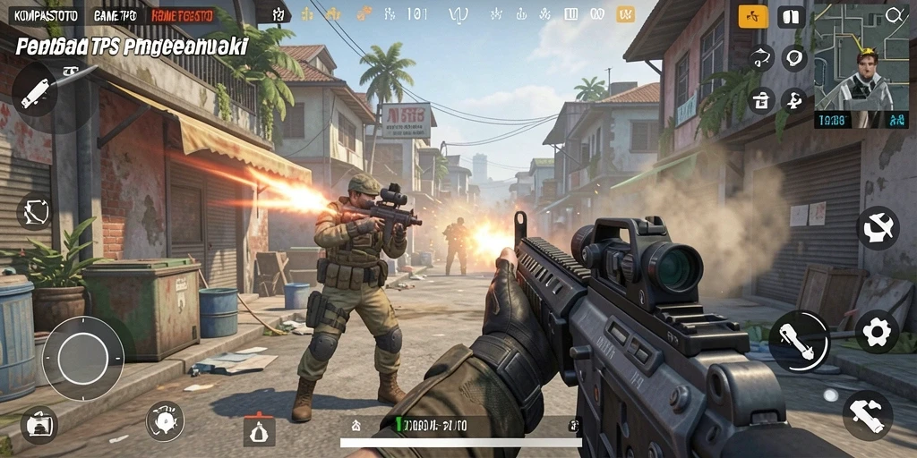 Screenshot menampilkan aksi seru dalam game TPS KOMPASTOTO.