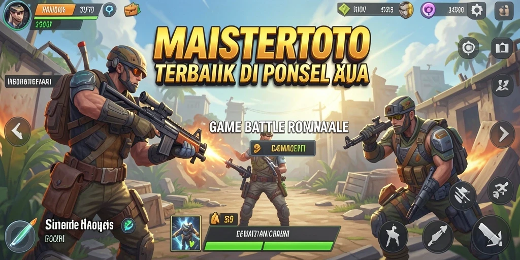 Tangkapan layar MASTERTOTO menampilkan pertempuran seru dalam game Battle Royale.