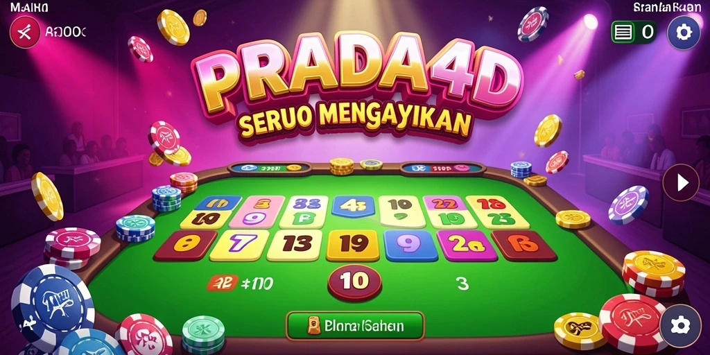 Tampilan gameplay seru dalam aplikasi PRADA4D Bingo.