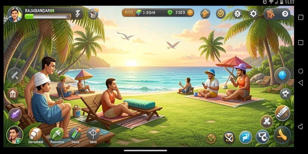 Tampilan menarik dari gameplay seru di RAJABANDAR88.