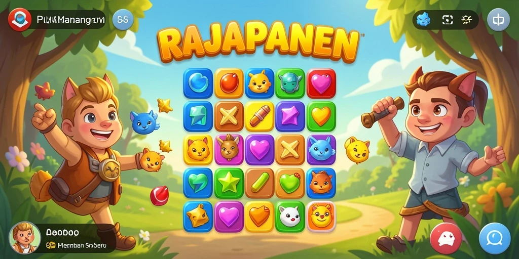 Gameplay menarik dalam RAJAPANEN yang penuh warna dan tantangan.
