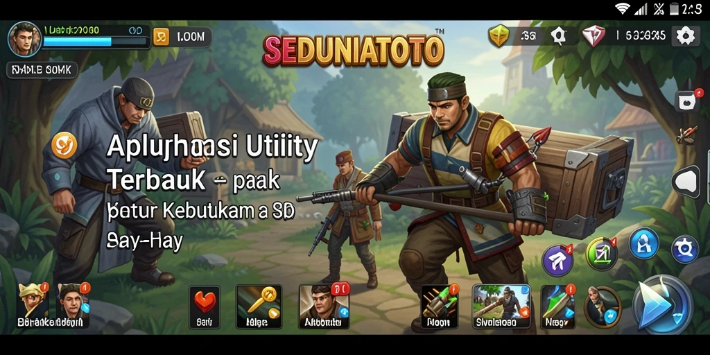 Screenshot aplikasi SEDUNIATOTO dengan antarmuka penggunaan Utility.