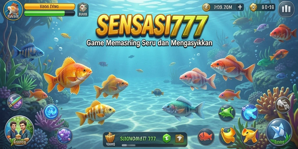 Gameplay mendebarkan dalam SENSASI777 dengan berbagai ikan yang menunggu untuk ditangkap.