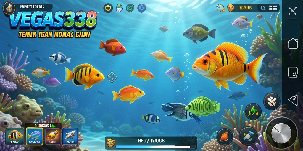 Gameplay seru menembak ikan di bawah laut.