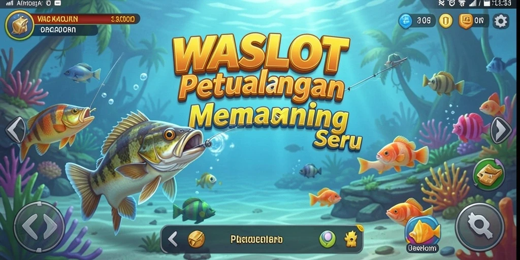 Tampilan gameplay WASLOT yang menampilkan aksi memancing yang seru.